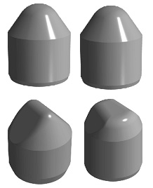 錐形齒、楔形齒、邊楔齒